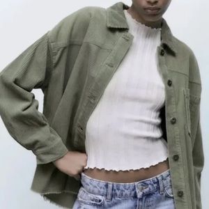 Zara corduroy button  down shirt